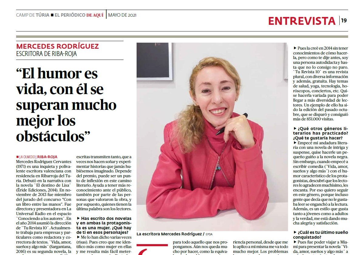 Entrevista a Mercedes R. Cervantes periódico de Aquí